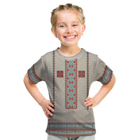 Lithuanian National Costume Kid T Shirt Traditional Folk Pattern - Wonder Print Shop