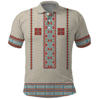 Lithuanian National Costume Polo Shirt Traditional Folk Pattern - Wonder Print Shop