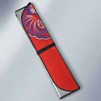 Red Russian National Costume Auto Sun Shade Rooster Motifs Traditional Folk Pattern - Wonder Print Shop