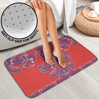 Red Russian National Costume Bathroom Set Rooster Motifs Traditional Folk Pattern - Wonder Print Shop