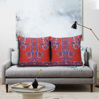 Red Russian National Costume Pillow Cover Rooster Motifs Traditional Folk Pattern - Wonder Print Shop