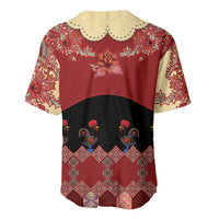 Portugal National Costume Baseball Jersey Barcelos Rooster Patterns - Wonder Print Shop