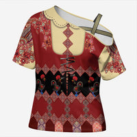 Portugal National Costume Cross Shoulder Shirt Barcelos Rooster Patterns - Wonder Print Shop