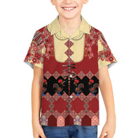 Portugal National Costume Family Matching Short Sleeve Bodycon Dress and Hawaiian Shirt Barcelos Rooster Patterns - Wonder Print Shop