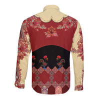 Portugal National Costume Long Sleeve Button Shirt Barcelos Rooster Patterns - Wonder Print Shop