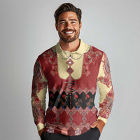 Portugal National Costume Long Sleeve Polo Shirt Barcelos Rooster Patterns - Wonder Print Shop