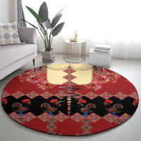 Portugal National Costume Round Carpet Barcelos Rooster Patterns - Wonder Print Shop