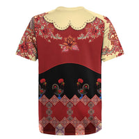 Portugal National Costume Rugby Jersey Barcelos Rooster Patterns - Wonder Print Shop