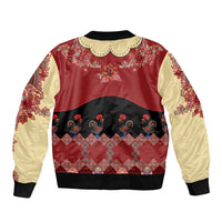 Portugal National Costume Sleeve Zip Bomber Jacket Barcelos Rooster Patterns - Wonder Print Shop