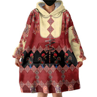 Portugal National Costume Wearable Blanket Hoodie Barcelos Rooster Patterns - Wonder Print Shop