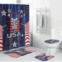 United States Soccer Bathroom Set American Flag Stars Trophy