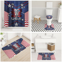 United States Soccer Bathroom Set American Flag Stars Trophy