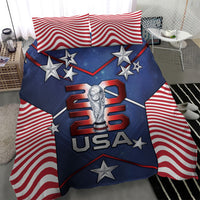 United States Soccer Bedding Set American Flag Stars Trophy