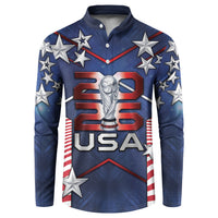 Custom United States Soccer Button Sweatshirt American Flag Stars Trophy