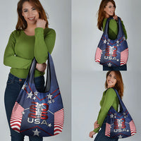 United States Soccer Grocery Bag American Flag Stars Trophy