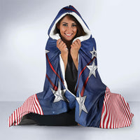United States Soccer Hooded Blanket American Flag Stars Trophy