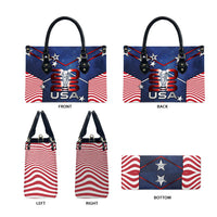United States Soccer Leather Bag American Flag Stars Trophy