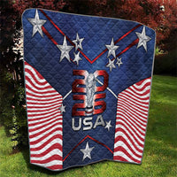 United States Soccer Quilt American Flag Stars Trophy