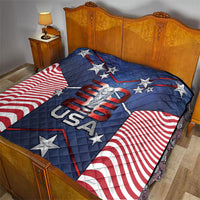 United States Soccer Quilt American Flag Stars Trophy