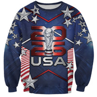 Custom United States Soccer Sweatshirt American Flag Stars Trophy