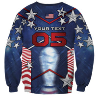 Custom United States Soccer Sweatshirt American Flag Stars Trophy