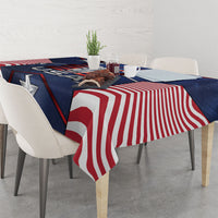 United States Soccer Tablecloth American Flag Stars Trophy