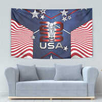 United States Soccer Tapestry American Flag Stars Trophy