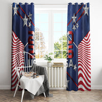 United States Soccer Window Curtain American Flag Stars Trophy