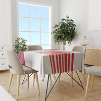 Paraguay Football Tablecloth Stripes Typography With Nanduti Flower Patterns