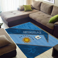 Uruguay Football Area Rug Sun Of May Symbol Unique Style