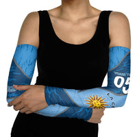 Custom Uruguay Football Arm Sleeves Sun Of May Symbol Unique Style