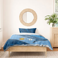 Uruguay Football Bedding Set Sun Of May Symbol Unique Style