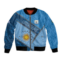 Custom Uruguay Football Bomber Jacket Sun Of May Symbol Unique Style