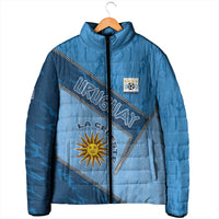 Custom Uruguay Football Padded Jacket Sun Of May Symbol Unique Style