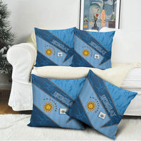 Uruguay Football Pillow Cover Sun Of May Symbol Unique Style