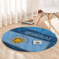 Uruguay Football Round Carpet Sun Of May Symbol Unique Style