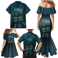 Dope Like Hip Hop Family Matching Mermaid Dress and Hawaiian Shirt Hiphop Graffiti Style - Wonder Print Shop