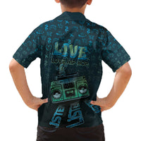 Dope Like Hip Hop Family Matching Off The Shoulder Long Sleeve Dress and Hawaiian Shirt Hiphop Graffiti Style - Wonder Print Shop
