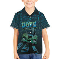 Dope Like Hip Hop Family Matching Off The Shoulder Long Sleeve Dress and Hawaiian Shirt Hiphop Graffiti Style - Wonder Print Shop
