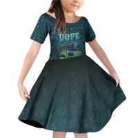 Dope Like Hip Hop Family Matching Off Shoulder Short Dress and Hawaiian Shirt Hiphop Graffiti Style - Wonder Print Shop