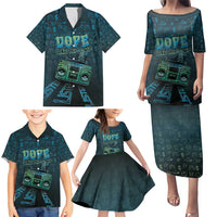 Dope Like Hip Hop Family Matching Puletasi and Hawaiian Shirt Hiphop Graffiti Style - Wonder Print Shop