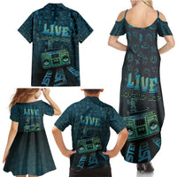 Dope Like Hip Hop Family Matching Summer Maxi Dress and Hawaiian Shirt Hiphop Graffiti Style - Wonder Print Shop