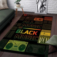 Black Music Month Area Rug All Music Is Black Music - Wonder Print Shop