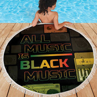 Black Music Month Beach Blanket All Music Is Black Music - Wonder Print Shop