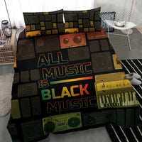 Black Music Month Bedding Set All Music Is Black Music - Wonder Print Shop