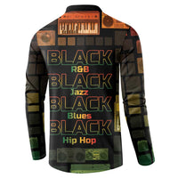 Black Music Month Button Sweatshirt All Music Is Black Music - Wonder Print Shop