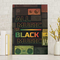 Black Music Month Canvas Wall Art All Music Is Black Music - Wonder Print Shop