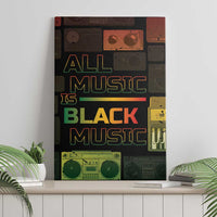 Black Music Month Canvas Wall Art All Music Is Black Music - Wonder Print Shop