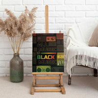 Black Music Month Canvas Wall Art All Music Is Black Music - Wonder Print Shop