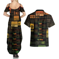 Black Music Month Couples Matching Summer Maxi Dress and Hawaiian Shirt All Music Is Black Music - Wonder Print Shop